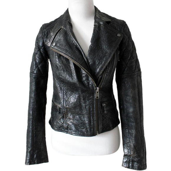 all saints distressed leather jacket